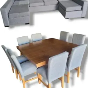 Living Y Comedor Gris Liso