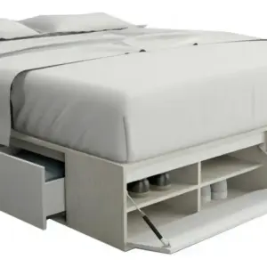 Table's 6443 Baúl 2 1/2 plazas cama cajonera con zapatero sommier 200 x 160 Queen Everest